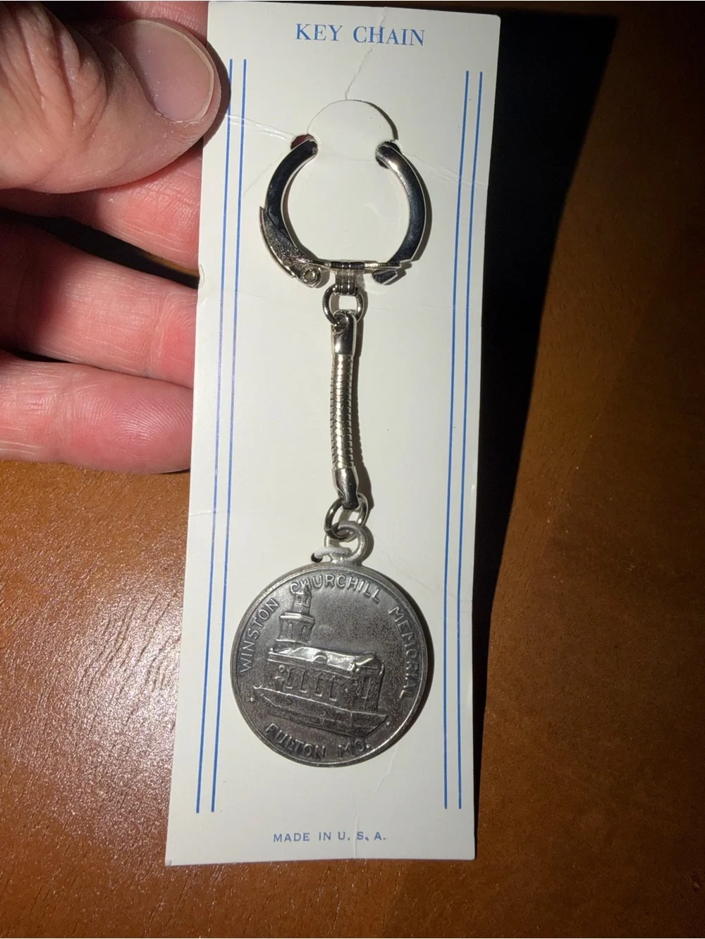 Winston Churchill Memorial Keychain NWT